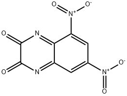 5,7-ジニトロキノキサリン-2,3-ジオン 化学構造式