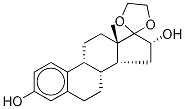 17,17-Ethylenedioxy-1,3,5(10)-estratriene-3,16α-diol-d5 Structure