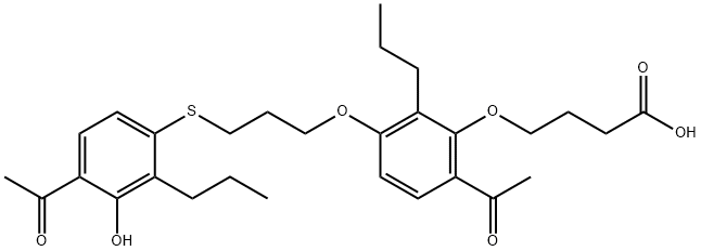 125961-82-2 4-[6-乙酰基-3-[3-[(4-乙酰基-3-羟基-2-丙基苯基)硫]丙氧基]-2-丙基苯氧基]丁酸