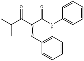 2-イソブチリル-N-フェニル-3-フェニルアクリルアミド (E/Z MIXTURE) 化学構造式
