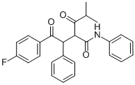 2-[2-(4-氟苯基)-2-氧代-1-苯基乙基]-4-甲基-3-氧代-N-苯基戊酰胺, 125971-58-6, 结构式
