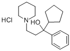 α-シクロペンチル-α-フェニル-1-ピペリジン-1-プロパノール・塩酸塩 化学構造式