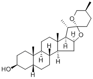 菝葜皂苷元,126-19-2,结构式