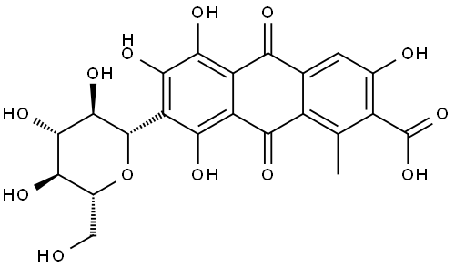 カルミン酸 化学構造式