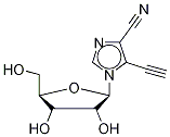 5-Ethynyl-1-(-D-ribofuranosyl)-imidazo-4-carbonitrile Struktur