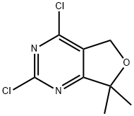 2,4-二氯-7,7-二甲基-5,7-二氢呋喃[3,4-D]嘧啶, 1260088-72-9, 结构式