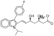 Fluvastatin-D8 (Major), Sodium Salt Struktur