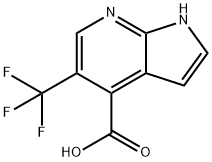 5-(三氟甲基)-7H-吡咯并[2,3-B]吡啶-4-羧酸 结构式