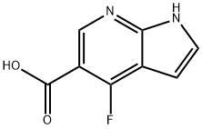 4-fluoro-1H-pyrrolo[2,3-b]pyridine-5-carboxylic acid, 1260387-09-4, 结构式