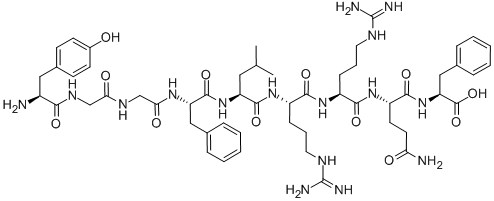 TYR-GLY-GLY-PHE-LEU-ARG-ARG-GLN-PHE 结构式