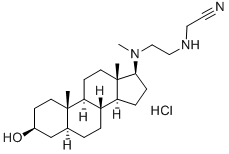 Acetonitrile, ((2-(((3-beta,5-alpha,17-beta)-3-hydroxyandrostan-17-yl) methylamino)ethyl)amino)-, dihydrochloride|