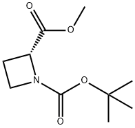 (R)-1-BOC-アゼチジン-2-カルボン酸メチルエステル 化学構造式