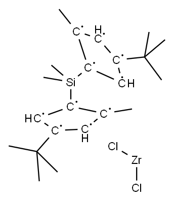RAC-DIMETHYLSILYLBIS-(4-TERT-BUTYL-2-METHYLCYCLOPENTADIENYL)DICHLOROZIRCONIUM(IV) Structure