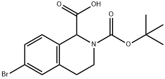 6-溴-N-BOC-四氢异喹啉-1-羧酸, 1260638-11-6, 结构式