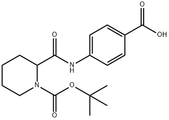4-(1-(tert-Butoxycarbonyl)piperidine-6-carboxamido)benzoic acid Struktur