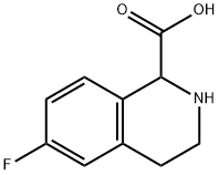 1-Isoquinolinecarboxylic acid, 6-fluoro-1,2,3,4-tetrahydro- Structure