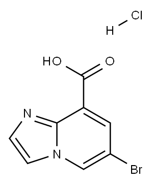 6-溴咪唑并[1,2-A]吡啶-8-羧酸盐酸盐, 1260656-47-0, 结构式