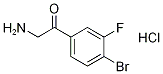 2-氨基-1-(4-溴-3-氟苯基)乙烷-1-酮盐酸盐, 1260679-52-4, 结构式