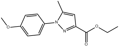 1-(4-METHOXY-PHENYL)-5-METHYL-1H-PYRAZOLE-3-CARBOXYLIC ACID ETHYL ESTER 化学構造式