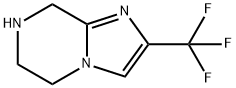 2-(トリフルオロメチル)-5,6,7,8-テトラヒドロイミダゾ[1,2-A]ピラジン 化学構造式