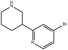 4-broMo-2-(piperidin-3-yl)pyridine Struktur