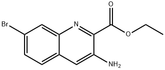 3-氨基-7-溴喹啉-2-羧酸乙酯, 1260807-99-5, 结构式