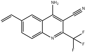 4-Amino-2-(trifluoromethyl)-6-vinylquinoline-3-carbonitrile Structure