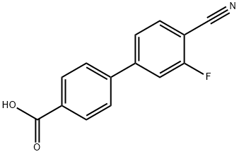 4‘-氰基-3-'氟二苯基-4-羧酸 结构式