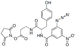 succinimidyl N-(N'-(3-azido-5-nitrobenzoyl)tyrosyl)-beta-alanate Struktur