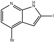 4-Bromo-2-iodo-7-azaindole Structure