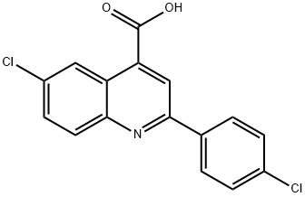 6-CHLORO-2-(4-CHLOROPHENYL)-4-QUINOLINE CARBOXYLIC ACID Structure