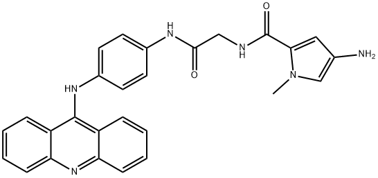 N-(2-((4-(9-acridinylamino)phenyl)amino)-2-oxoethyl)-4-amino-1-methyl-1H-pyrrole-2-carboxamide Structure