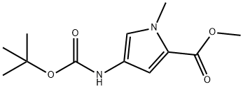 1H-Pyrrole-2-carboxylic acid, 4-[[(1,1-diMethylethoxy)carbonyl]aMino]-1-Methyl-, Methyl ester Structure