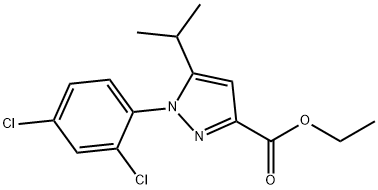 1-(2,4-DICHLORO-PHENYL)-5-ISOPROPYL-1H-PYRAZOLE-3-CARBOXYLIC ACID ETHYL ESTER Structure