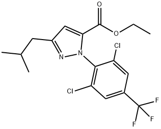 1-[2,6-DICHLORO-4-(FLUOROMETHYL)PHENYL]-3-(2-METHYLPROPYL)-1H-PYRAZOLE-5-CARBOXYLIC ACID ETHYL ESTER Structure