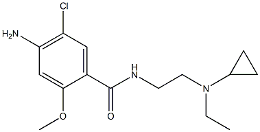 Benzamide, 4-amino-5-chloro-N-(2-(cyclopropylethylamino)ethyl)-2-metho xy- Structure