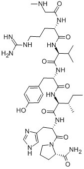 SAR-ARG-VAL-TYR-ILE-HIS-PRO-NH2 Struktur