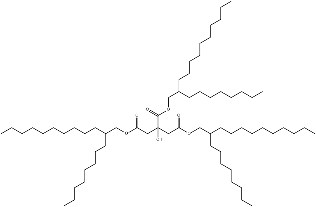 三(辛基十二烷醇)柠檬酸酯,126121-35-5,结构式