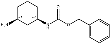 cis-benzyl 3-aminocyclohexylcarbamate Struktur