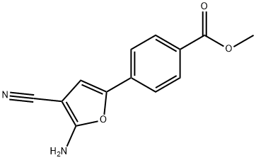 4-(4-氰基-5-氨基-2-呋喃基)苯甲酸甲酯 结构式