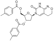 6-(3,5-DI-O-(P-TOLUOYL)-BETA-D-2-DEOXYRIBOFURANOSYL)-3,4-DIHYDRO-8H-PYRIMIDO[4,5-C][1,2]OXAZIN-7-ONE Structure