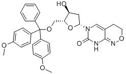 6-(5-O-(DIMETHOXYTRITYL)-BETA-D-2-DEOXYRIBROFURANOSYL)-3,4-DIHYDRO-8H-PYRIMIDO[4,5-C][1,2]OXAZIN-7-ONE Structure