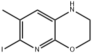 6-ヨード-7-メチル-2,3-ジヒドロ-1H-ピリド-[2,3-B][1,4]オキサジン 化学構造式