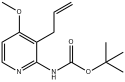TERT-ブチル (3-アリル-4-メトキシピリジン-2-イル)カルバマート 化学構造式