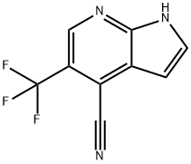 5-(Trifluoromethyl)-1H-pyrrolo[2,3-b]pyridine-4-carbonitrile Struktur