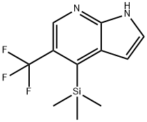 5-(トリフルオロメチル)-4-(トリメチルシリル)-1H-ピロロ[2,3-B]ピリジン 化学構造式