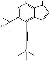 5-(トリフルオロメチル)-4-((トリメチルシリル)エチニル)-1H-ピロロ[2,3-B]ピリジン 化学構造式