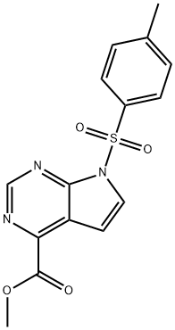 Methyl 7-tosyl-7H-pyrrolo[2,3-d]pyrimidine-4-carboxylate Struktur