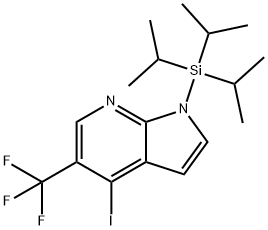 4-Iodo-5-(trifluoromethyl)-1-(triisopropylsilyl)-1H-pyrrolo[2,3-b]pyridine, 1261365-73-4, 结构式
