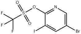 トリフルオロメタンスルホン酸5-ブロモ-3-ヨードピリジン-2-イル 化学構造式